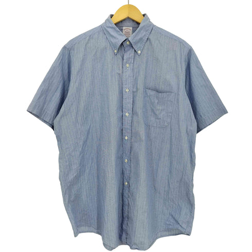 ブルックスブラザーズ BROOKS BROTHERS 90S USA製 makers ストライプ ショートスリーブ ボタンダウンシャツ メンズ 16 1/2