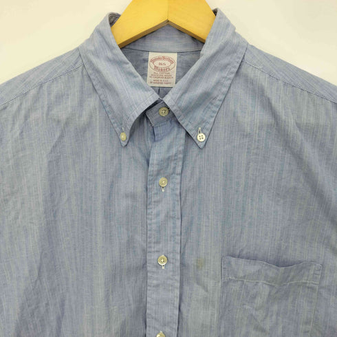 ブルックスブラザーズ BROOKS BROTHERS 90S USA製 makers ストライプ ショートスリーブ ボタンダウンシャツ メンズ 16 1/2