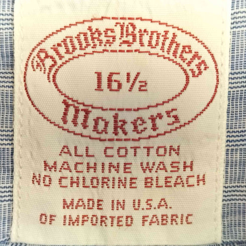 ブルックスブラザーズ BROOKS BROTHERS 90S USA製 makers ストライプ ショートスリーブ ボタンダウンシャツ メンズ 16 1/2