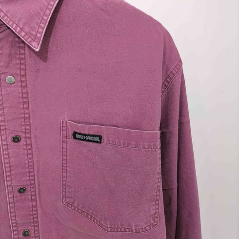 ハーレーダビッドソン HARLEY-DAVIDSON メキシコ製 スナップボタン フロントポケット L/S シャツ メンズ import:L