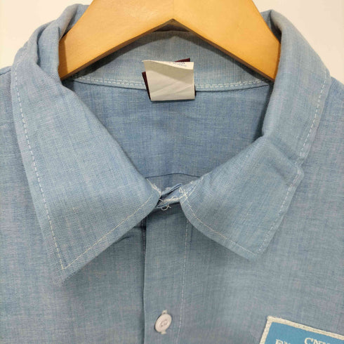 ビッグベン BIG BEN USA製 企業ロゴワッペン フロントポケット ポリコットン L/S ワーク シャツ メンズ import:XL
