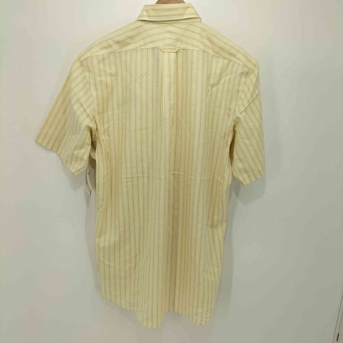 ランズエンド LANDS END SUPIMA NO IRON OXFORD 企業ロゴ ストライプ ボタンダウン S/S オックスフォード シャツ メンズ 16
