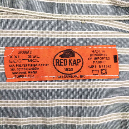 レッドキャップ RED KAP ストライプ S/S ワークーシャツ メンズ