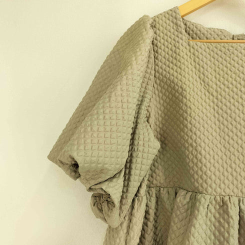 コカ coca 24aw ダイヤ エンボス ブラウス レディース L