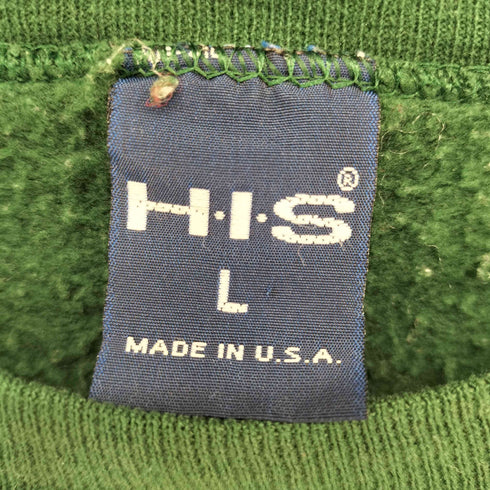 H・I・S 90S USA製 ポリコットン クルーネック スウェット メンズ import:L
