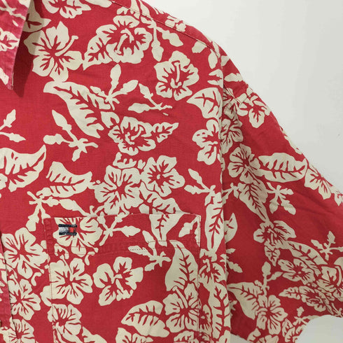 トミーヒルフィガー TOMMY HILFIGER 90S インドネシア製 S/S アロハシャツ メンズ import:M