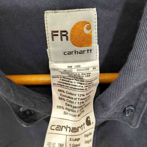 カーハート Carhartt 15SS ロゴパッチ フロントポケット ボタンダウン L/S シャツ メンズ import:XL