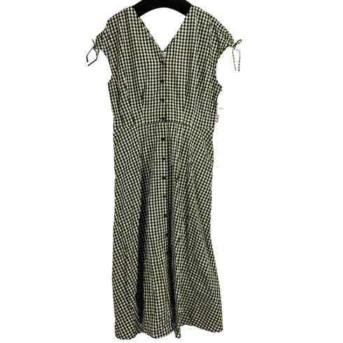 ユニクロイネスドラフレサンジュ UNIQLO INES DE LA FRESSANGE コットンフレアVネックワンピース レディース XXL