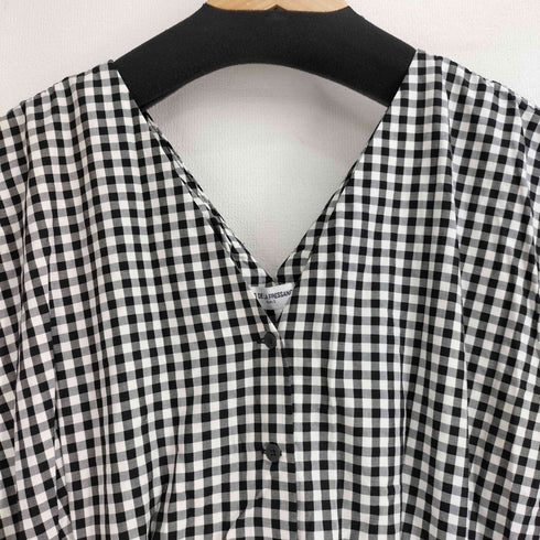 ユニクロイネスドラフレサンジュ UNIQLO INES DE LA FRESSANGE コットンフレアVネックワンピース レディース XXL