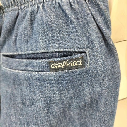 グラミチ GRAMICCI パッチワーク 切替 デニム ワイドパンツ メンズ JPN:S