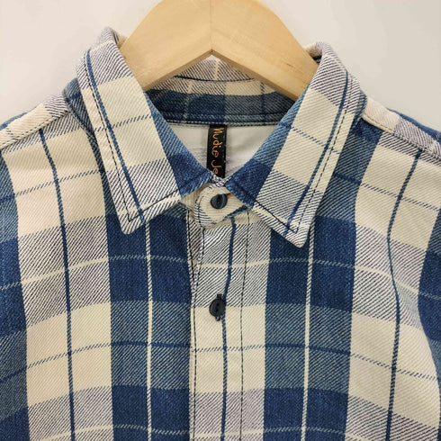 ヌーディージーンズ Nudie Jeans チェックネルシャツ 猫目ボタン メンズ import:S