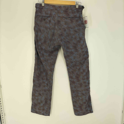 コムデギャルソンオムプリュス COMME des GARCONS HOMME PLUS AD1998 99SS Secret Treasure シークレットトレジャー フリル期 アジャスターベルト ポリエステル コットン テーパード チェック スラックス パンツ メンズ JPN:S