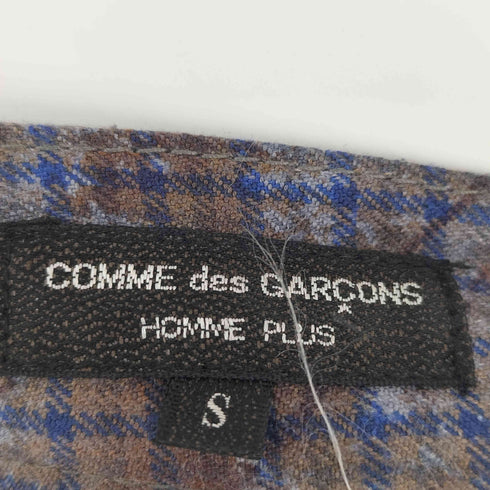 コムデギャルソンオムプリュス COMME des GARCONS HOMME PLUS AD1998 99SS Secret Treasure シークレットトレジャー フリル期 アジャスターベルト ポリエステル コットン テーパード チェック スラックス パンツ メンズ JPN:S