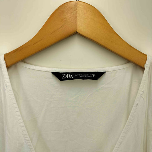ザラ ZARA Vネック フレア ロングワンピース レディース import:XS