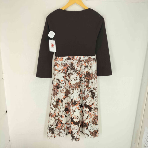 クードシャンス COUP DE CHANCE 花柄生地コンビのニットワンピース レディース 36/S