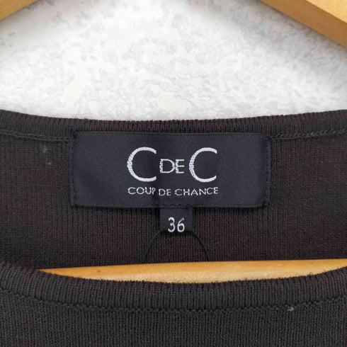 クードシャンス COUP DE CHANCE 花柄生地コンビのニットワンピース レディース 36/S