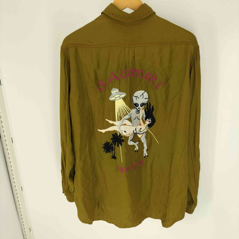 ブラックウィドゥ BLACK WEIRDOS 16SS Adam Rayon Shirts アダム レーヨン シャツ 背面 刺繍 メンズ JPN:M