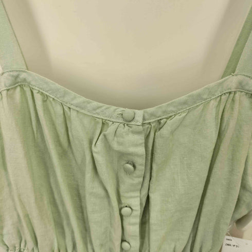 ザラ ZARA ギャザー ノースリーブ ワンピース レディース import:S