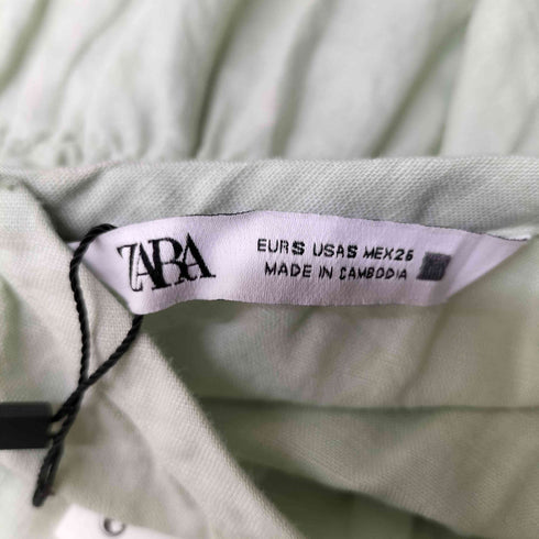 ザラ ZARA ギャザー ノースリーブ ワンピース レディース import:S