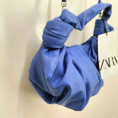ザラ ZARA ノットデティール フェイクレザー ハンドバッグ レディース