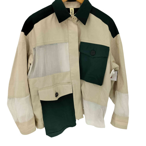 ナゴンスタンス nagonstans シアードッキング パッチワーク L/S ワークジャケット レディース