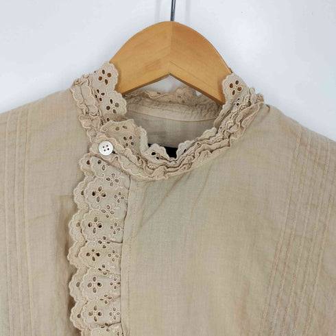 トリココムデギャルソン tricot COMME des GARCONS 染色加工 レース ピンタック シャツブラウス レディース JPN:M