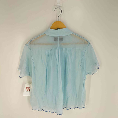 トリココムデギャルソン tricot COMME des GARCONS ラウンドカラー 丸襟 ギャザー シャツブラウス レディース