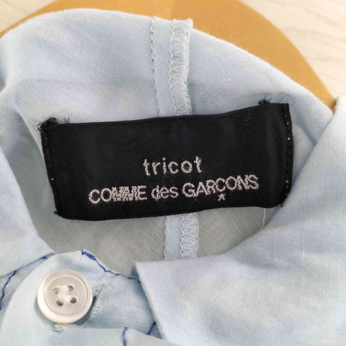 トリココムデギャルソン tricot COMME des GARCONS ラウンドカラー 丸襟 ギャザー シャツブラウス レディース