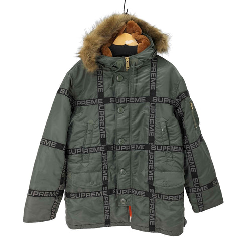シュプリーム Supreme 18AW Logo Tape N-3B Parka メンズ JPN:M
