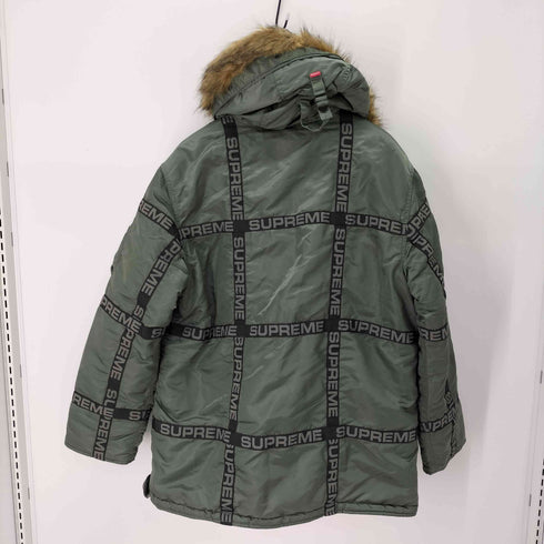 シュプリーム Supreme 18AW Logo Tape N-3B Parka メンズ JPN:M