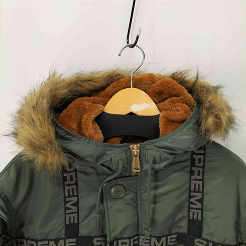 シュプリーム Supreme 18AW Logo Tape N-3B Parka メンズ JPN:M
