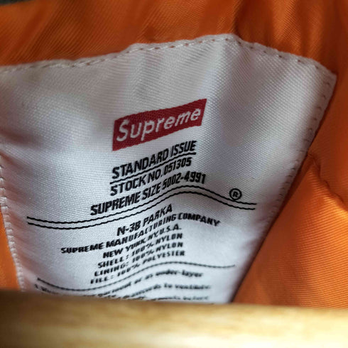 シュプリーム Supreme 18AW Logo Tape N-3B Parka メンズ JPN:M