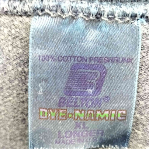 ベルトン BELTON USA製 DYE-MANIC 後染め コットン S/S クルーネック Tシャツ 袖シングルステッチ メンズ import:XL