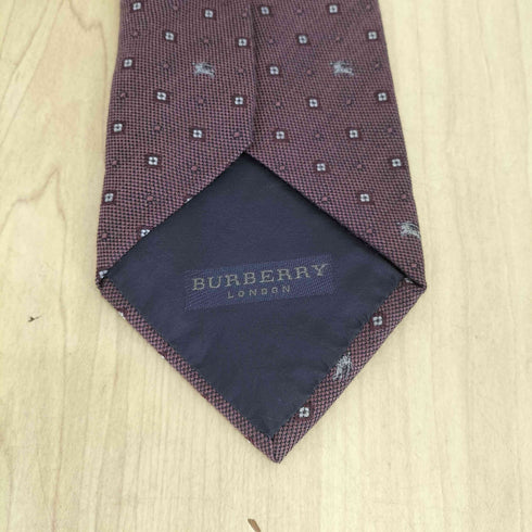 バーバリーロンドン BURBERRY LONDON 騎士刺繍ネクタイ MADE IN ITALY メンズ
