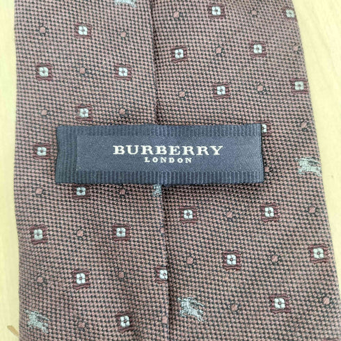バーバリーロンドン BURBERRY LONDON 騎士刺繍ネクタイ MADE IN ITALY メンズ