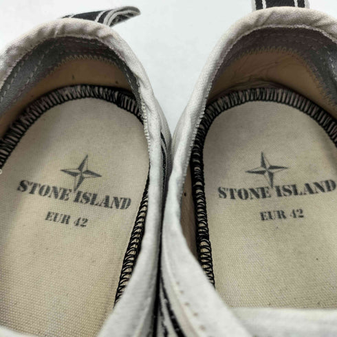 ストーンアイランド STONE ISLAND 顔料 プリント キャンバス ローカットスニーカー メンズ EUR:42