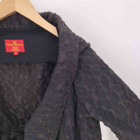 ヴィヴィアンウエストウッドレッドレーベル Vivienne Westwood RED LABEL レオパード 総柄 ベルト 変形 ジャケット 羽織 レディース 2