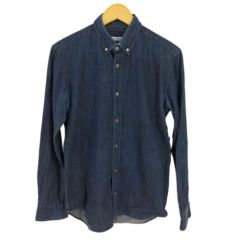 ジョンローレンスサリバン JOHN LAWRENCE SULLIVAN RIGID DENIM BUTTON DOWN SHIRT メンズ FR:38