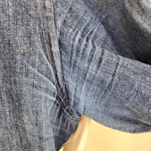 ジョンローレンスサリバン JOHN LAWRENCE SULLIVAN RIGID DENIM BUTTON DOWN SHIRT メンズ FR:38