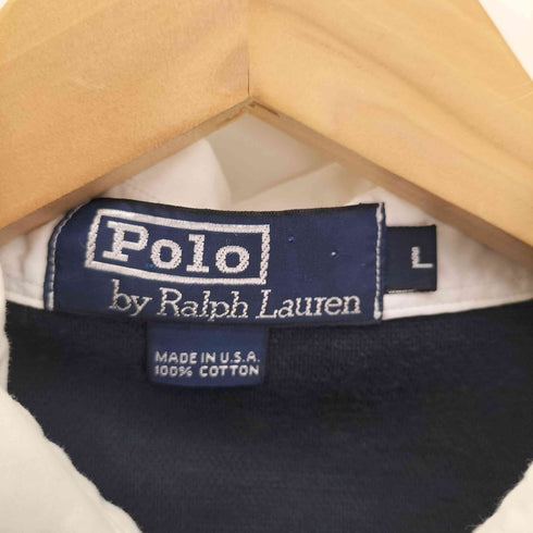 ポロバイラルフローレン Polo by RALPH LAUREN USA製 ポニー 刺繍 ブラックウォッチ ハーフ ボタン コットン プルオーバー シャツ メンズ import:L