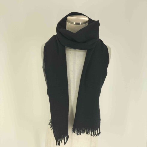 マーガレットハウエル MARGARET HOWELL ウール カシミヤ バイカラー フリンジ マフラー メンズ