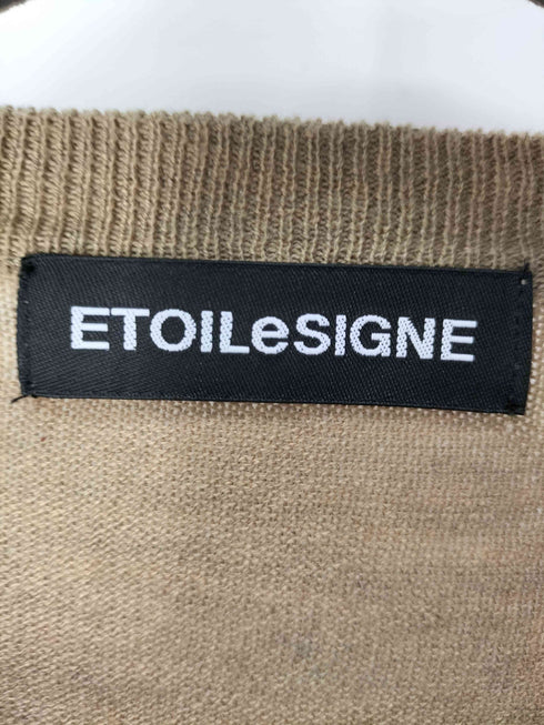 ETOILeSIGNE カシミヤ混キツネワッペンサイドスリットセーター ラインストーン レディース FREE