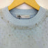 ザラ ZARA ビーズラインストーンニット コットン100 レディース import:M