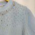 ザラ ZARA ビーズラインストーンニット コットン100 レディース import:M