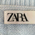 ザラ ZARA ビーズラインストーンニット コットン100 レディース import:M