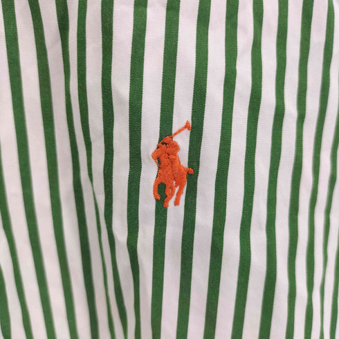 ラルフローレン RALPH LAUREN CLASSIC FIT ポニー刺繍 ストライプ BD L/S シャツ メンズ import:XL