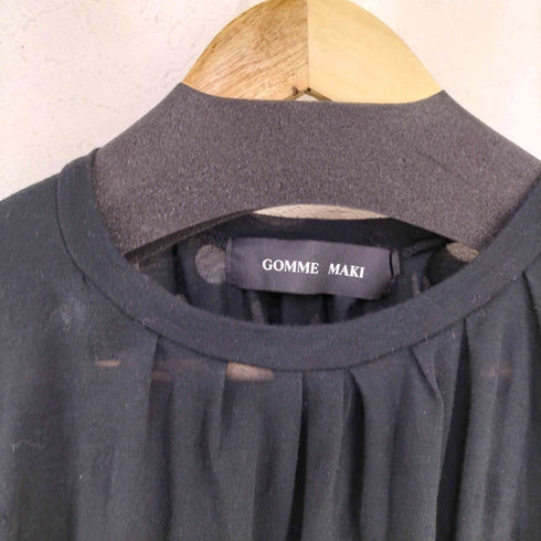 ゴム gomme MAKI アシンメトリー ドットワンピース レディース