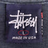 ステューシー Stussy 90-00S USA製 Braille Logo Tshirt 点字ロゴ Tシャツ 袖&裾シングル メンズ import:L