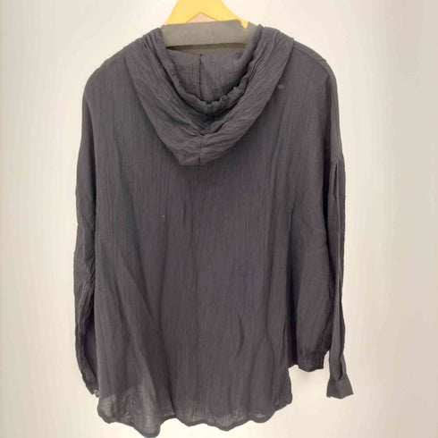 ISOOK Hooded loose shirt フード付きシアーシャツ レディース FREE