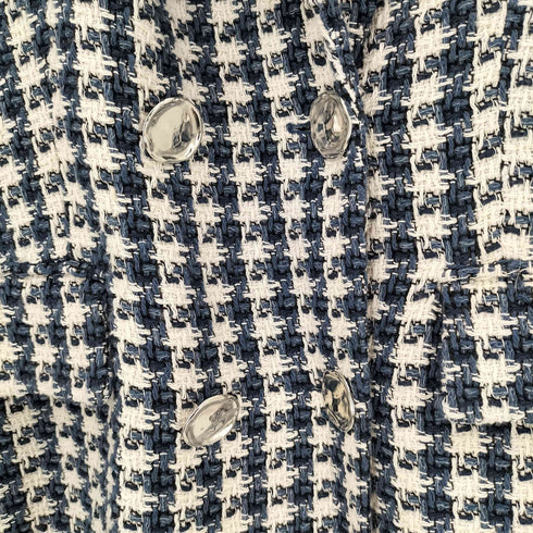 ザラ ZARA ツイード 2B ダブルテーラードジャケット レディース import:S